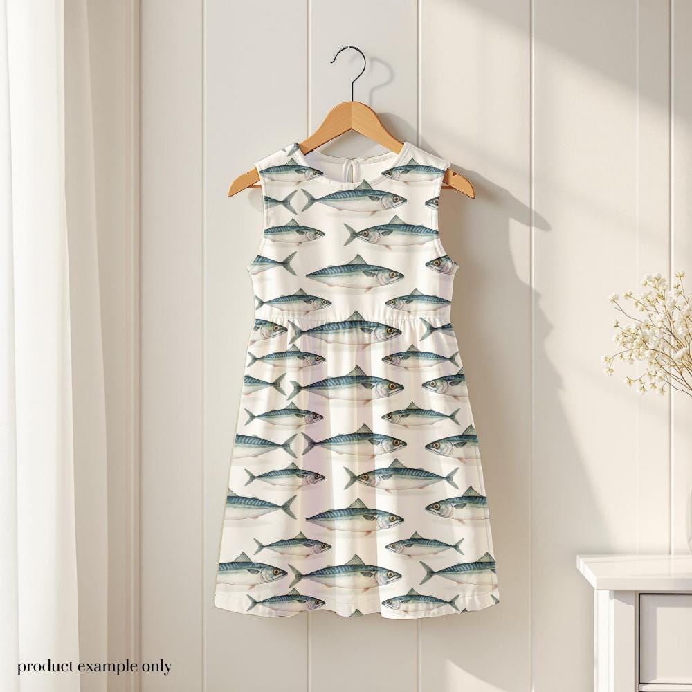 Fish Seamless Design, Watercolor Fish Pattern, Fisherman Aesthetic Repeating Pattern