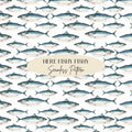 Fish Seamless Design, Watercolor Fish Pattern, Fisherman Aesthetic Repeating Pattern