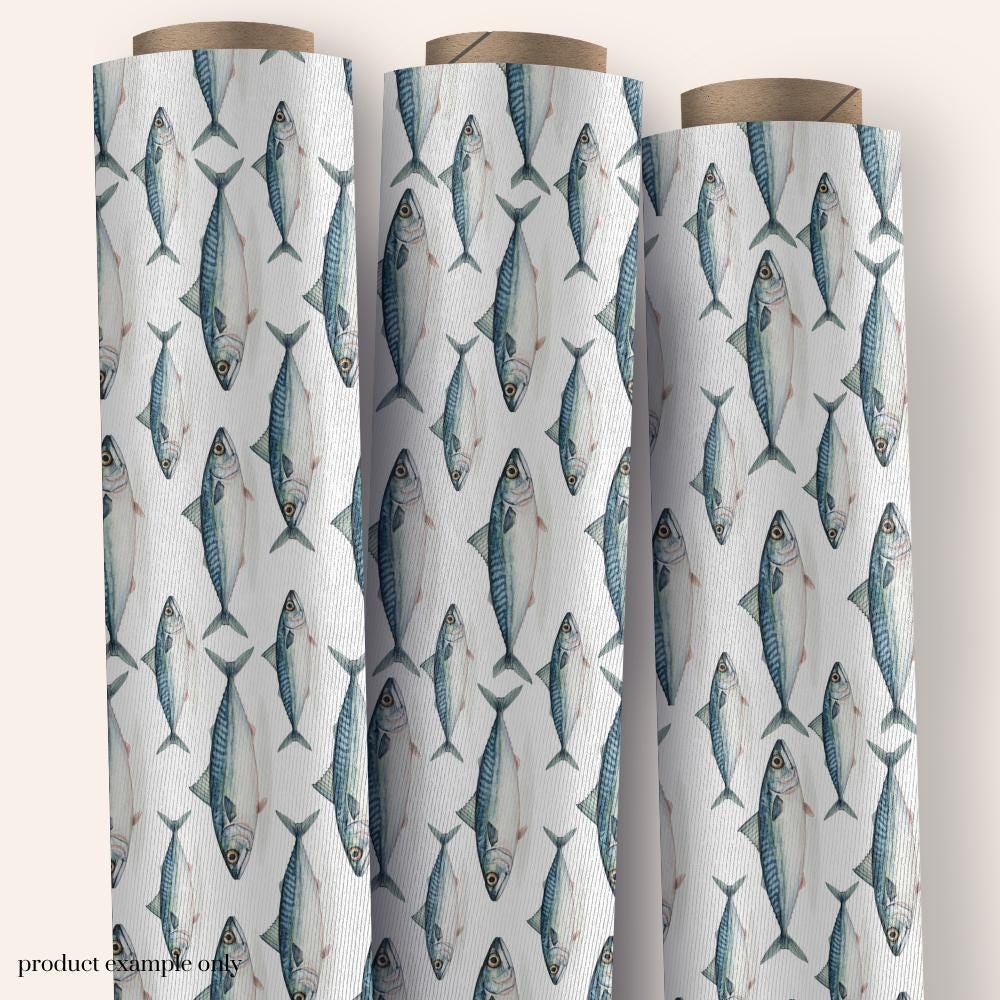 Fish Seamless Design, Watercolor Fish Pattern, Fisherman Aesthetic Repeating Pattern