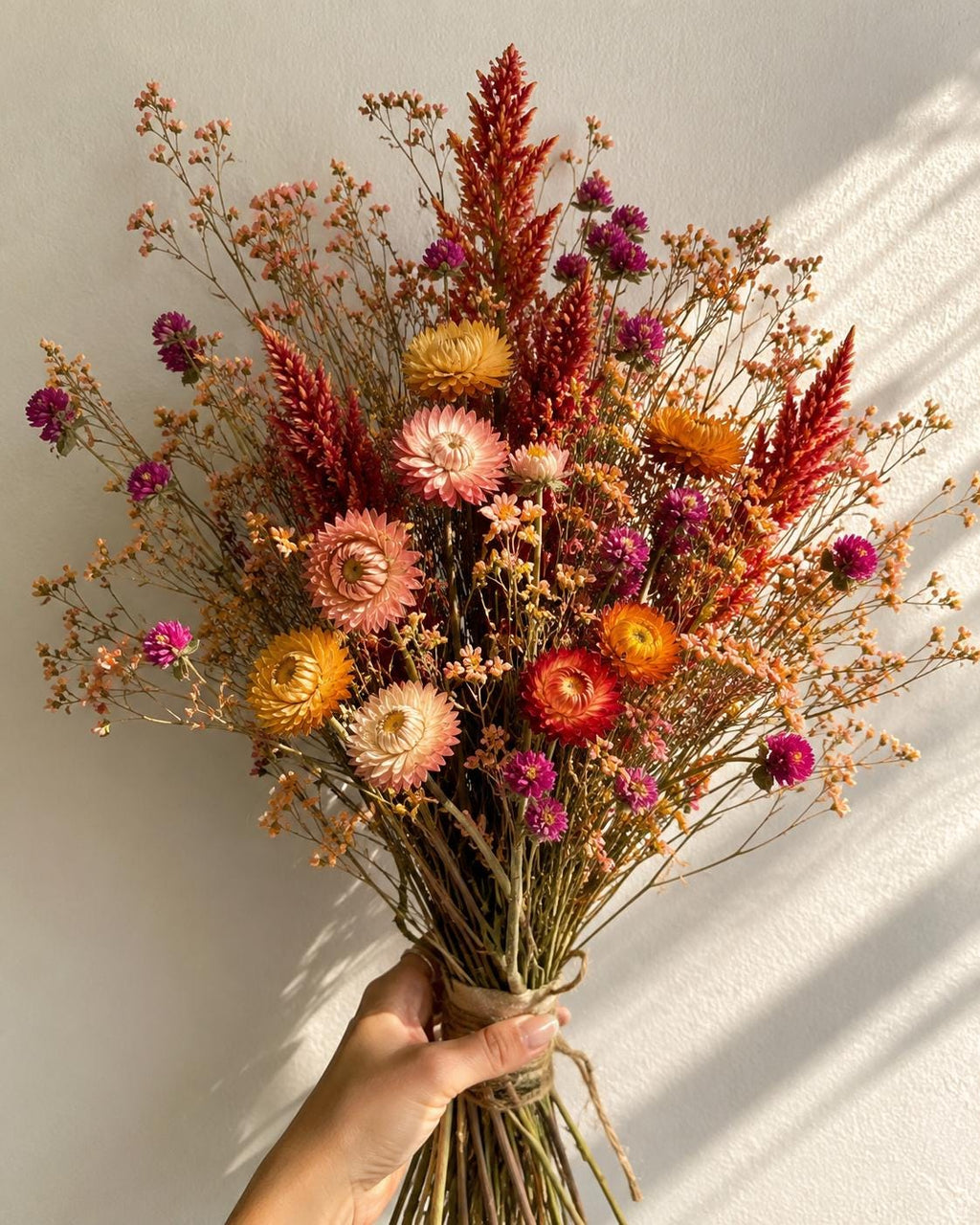 Eternal Bouquet Dried Flower Mix | Strawflower Statice Gomphrena Celosia | Everlasting Cutting Garden | Grow Your Own Dried Flowers
