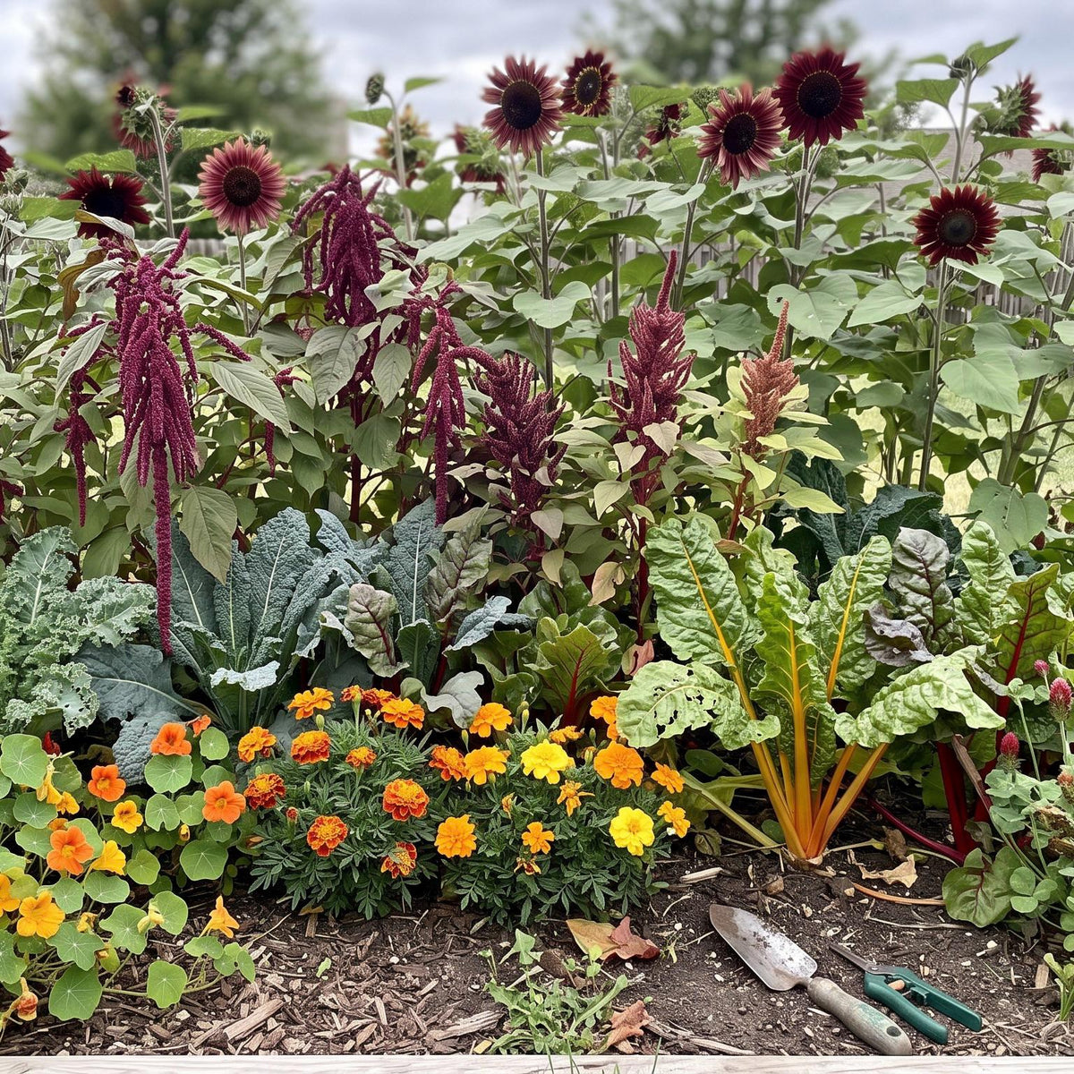 Backyard Chicken Flock Seed Kit | Sunflower Marigold Nasturtium Kale | Grow Treats for Your Flock | Chicken Keeper Gift | Chicken Treats