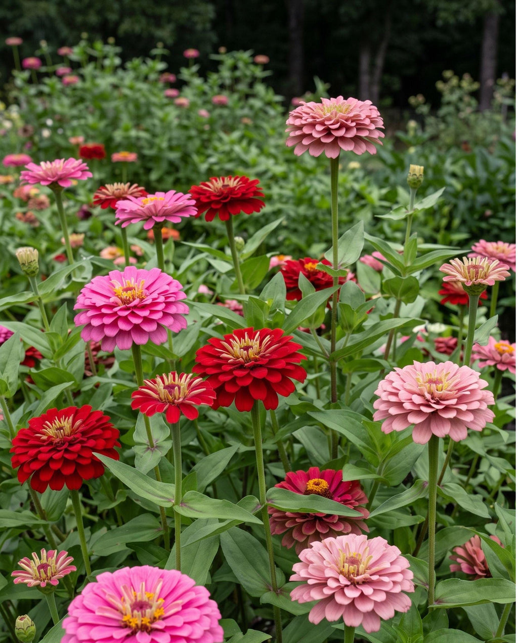 Berry Kiss Zinnia Mix | Rich Pink & Red Zinnia Blend | Moody Jewel-Tone Garden | Cut Flower Favorite