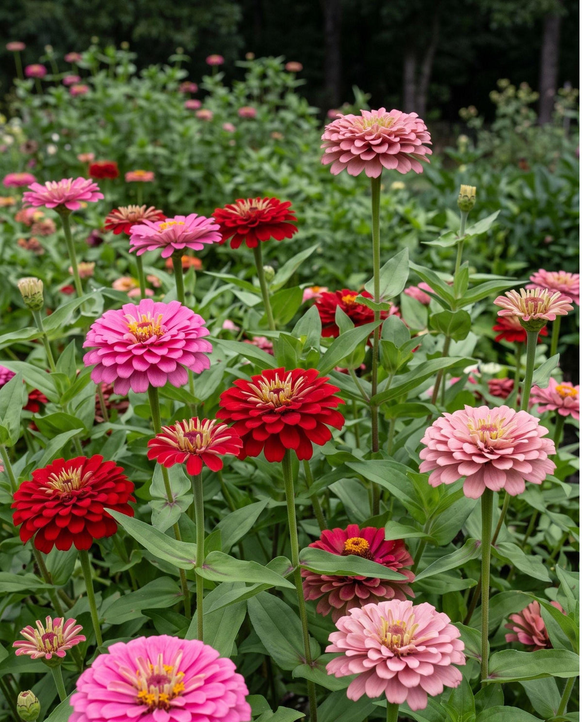 Berry Kiss Zinnia Mix | Rich Pink & Red Zinnia Blend | Moody Jewel-Tone Garden | Cut Flower Favorite